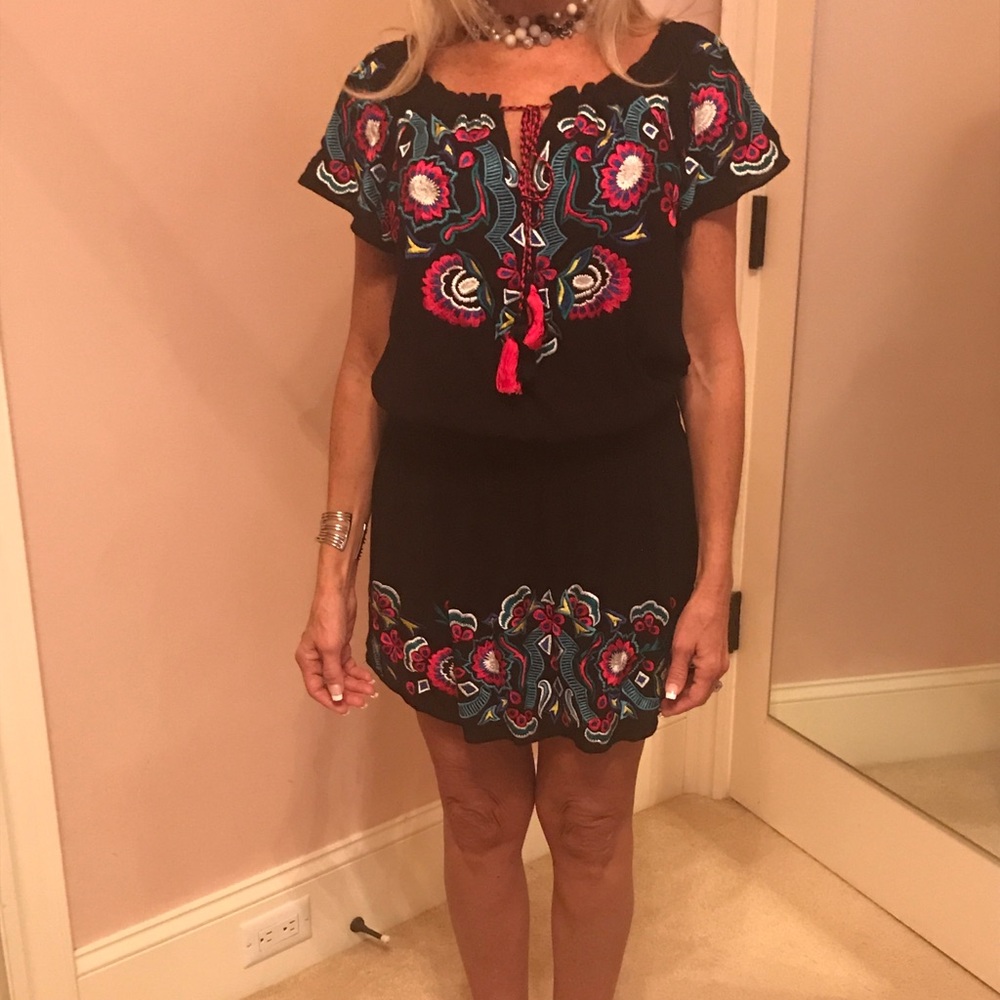 Parker floral short sleeve mini dress